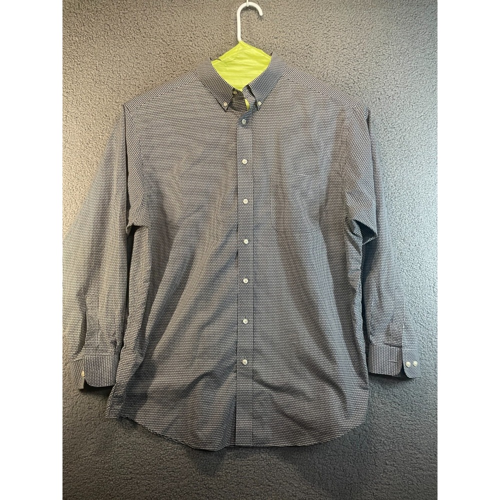 Roundtree & Yorke Gold Label Shirt 2XT  No Iron Perfect Performance, Black Plaid